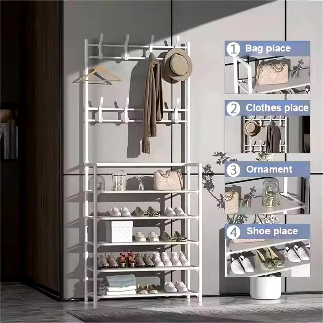 👞👔🧢 Rack Multifuncional - Organização Completa para Sapatos, Camisas e Chapéus! 👞👔🧢