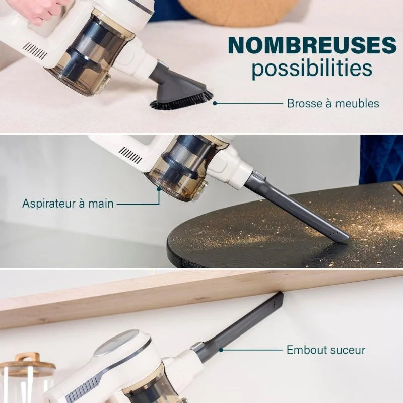 Aspiradora Vertical 3 em 1 RAF Sem Fio – Portátil, Leve e Recarregável