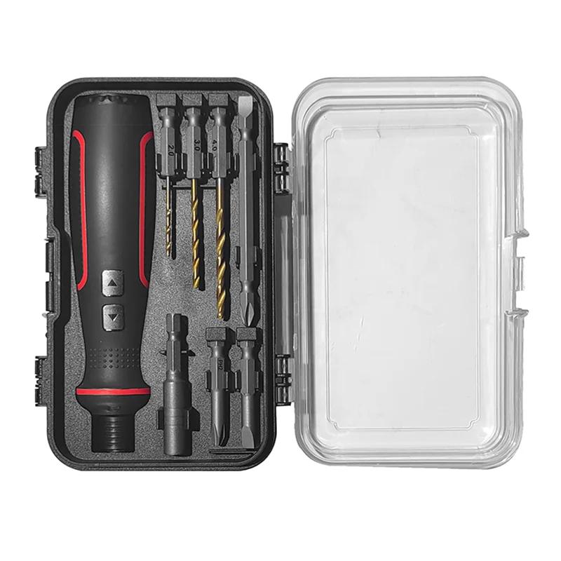 Chave de Fenda Elétrica Multifuncional com Kit de Bits e Brocas